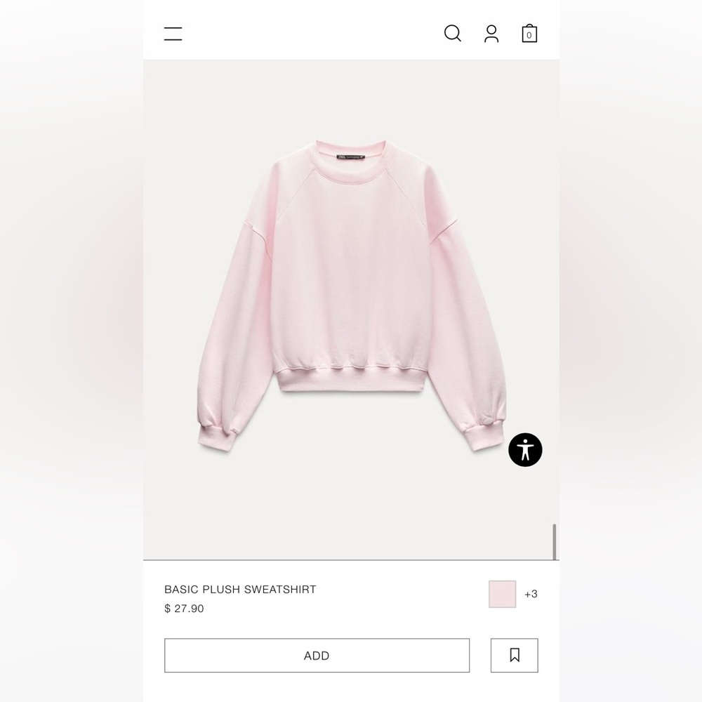 NWT Zara Pink Sweatshirt